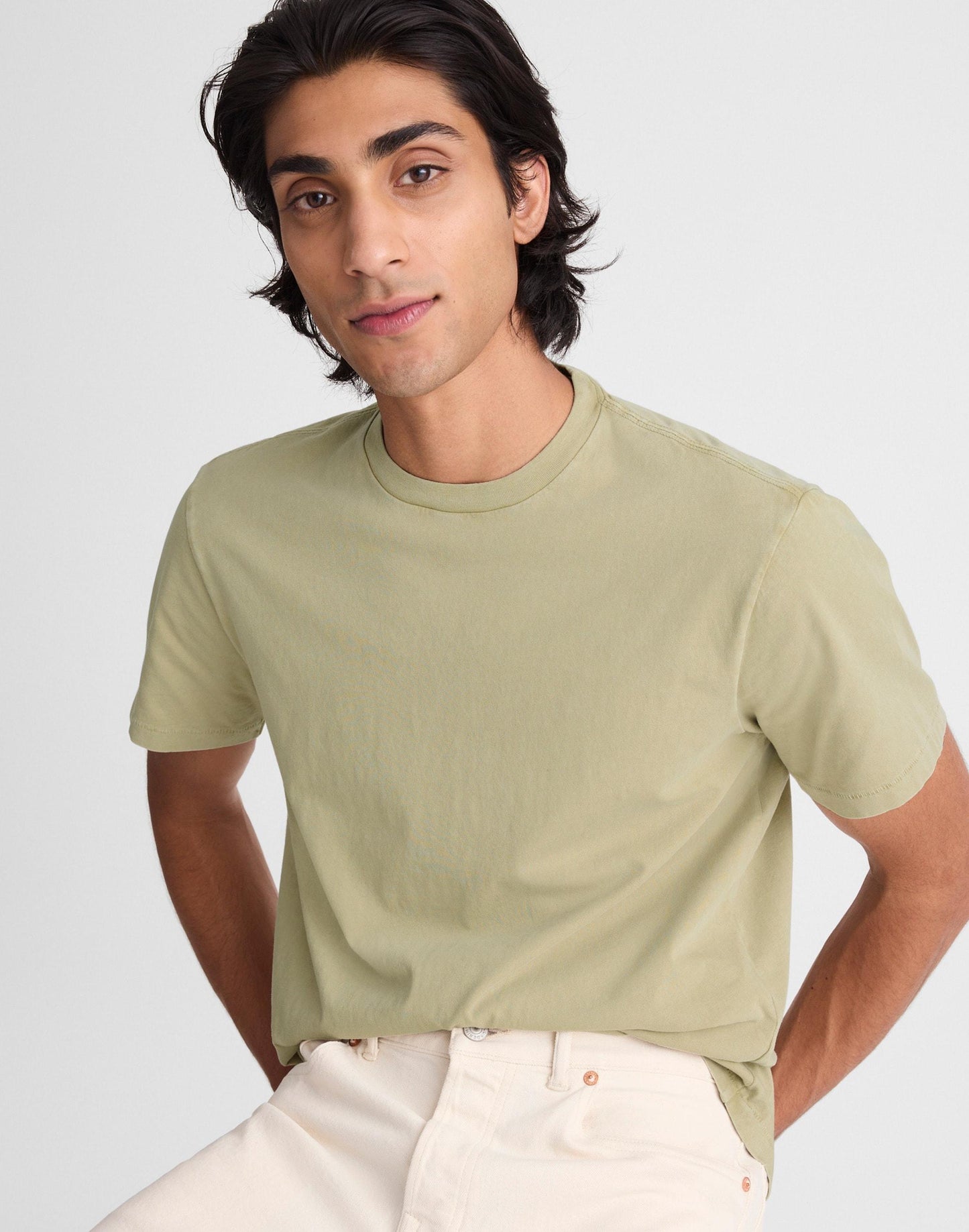 The Rockaway Tee Dusty Celadon | Madewell