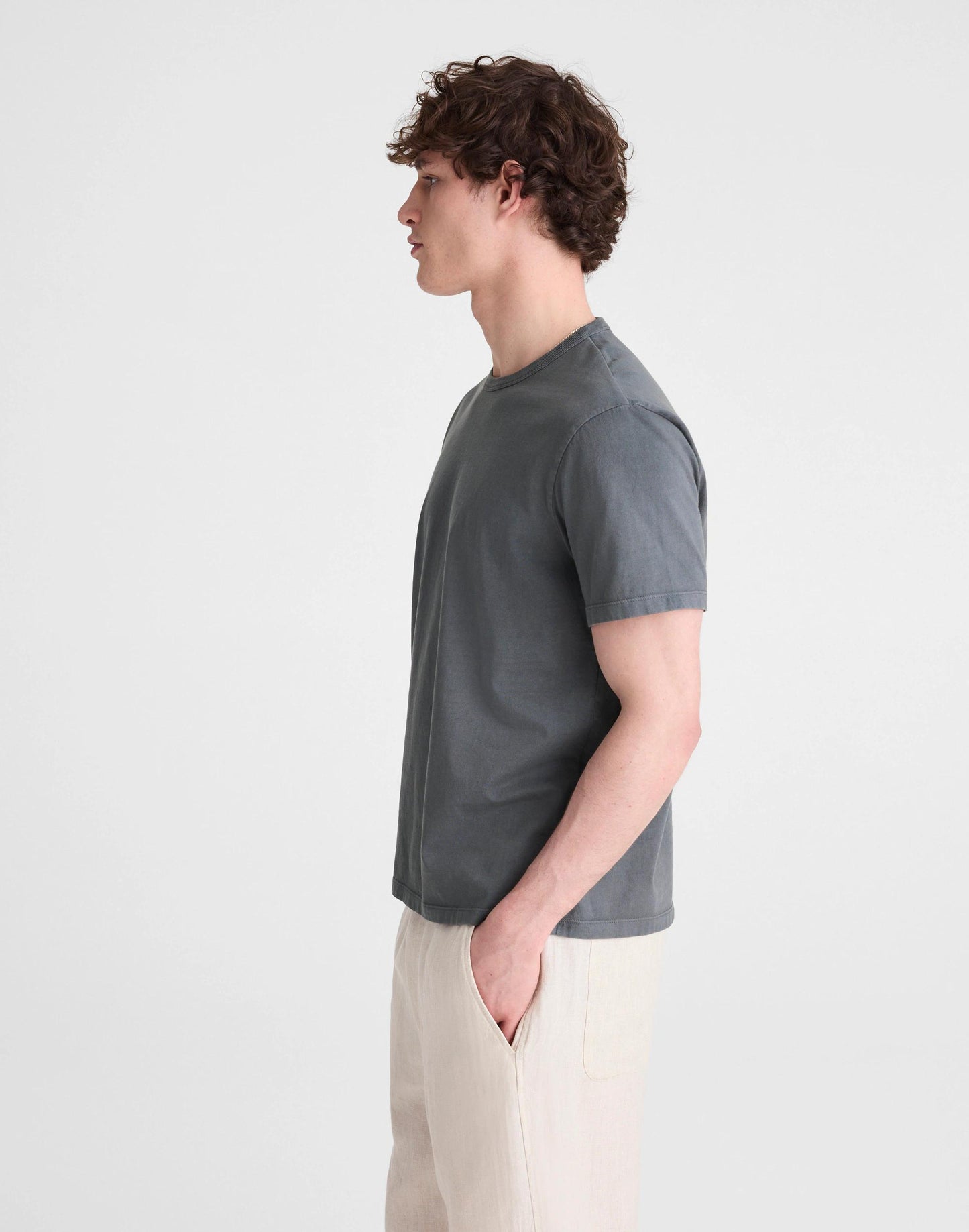 Garment-Dyed Allday Crewneck Tee Stormy Spruce | Madewell