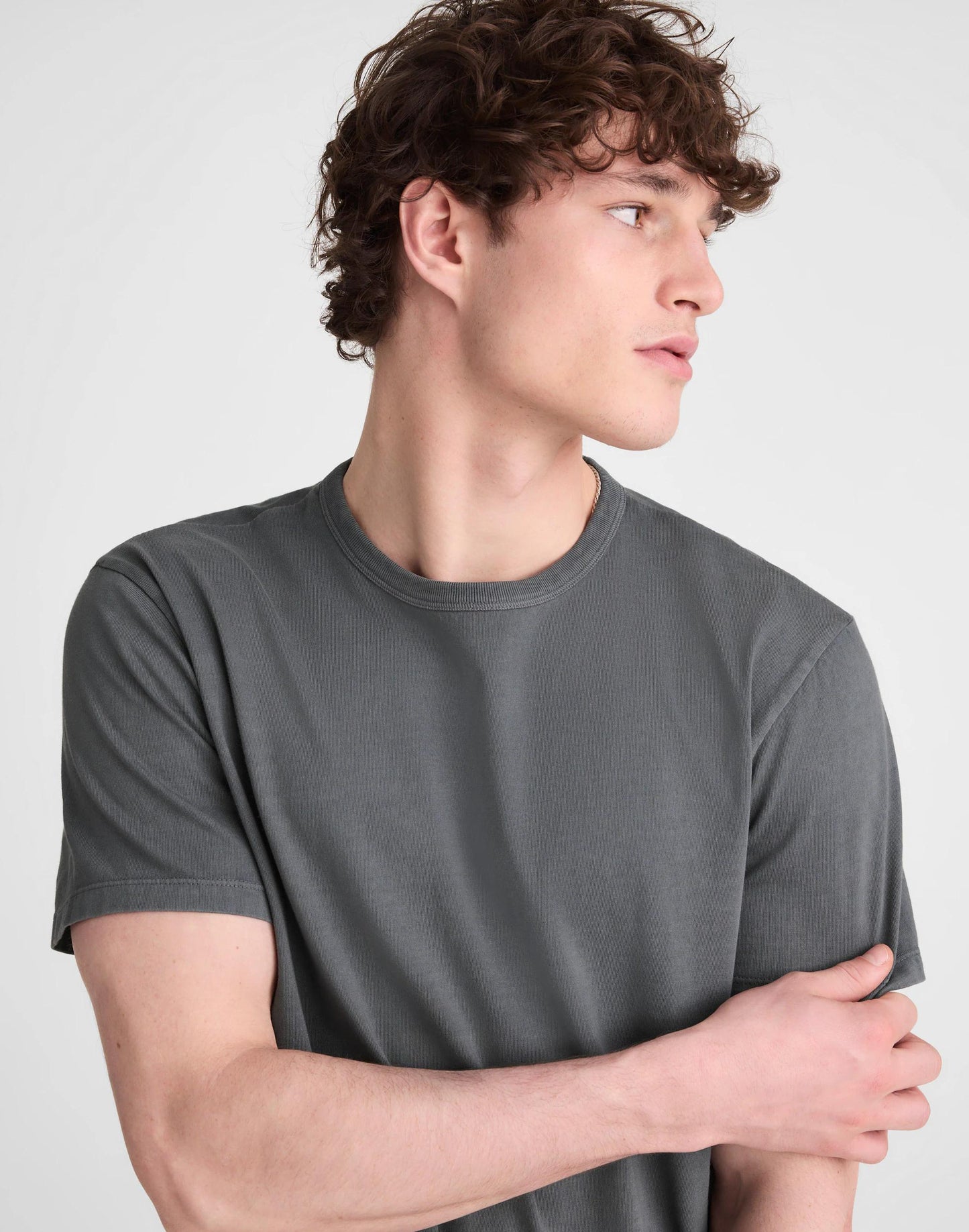 Garment-Dyed Allday Crewneck Tee Stormy Spruce | Madewell