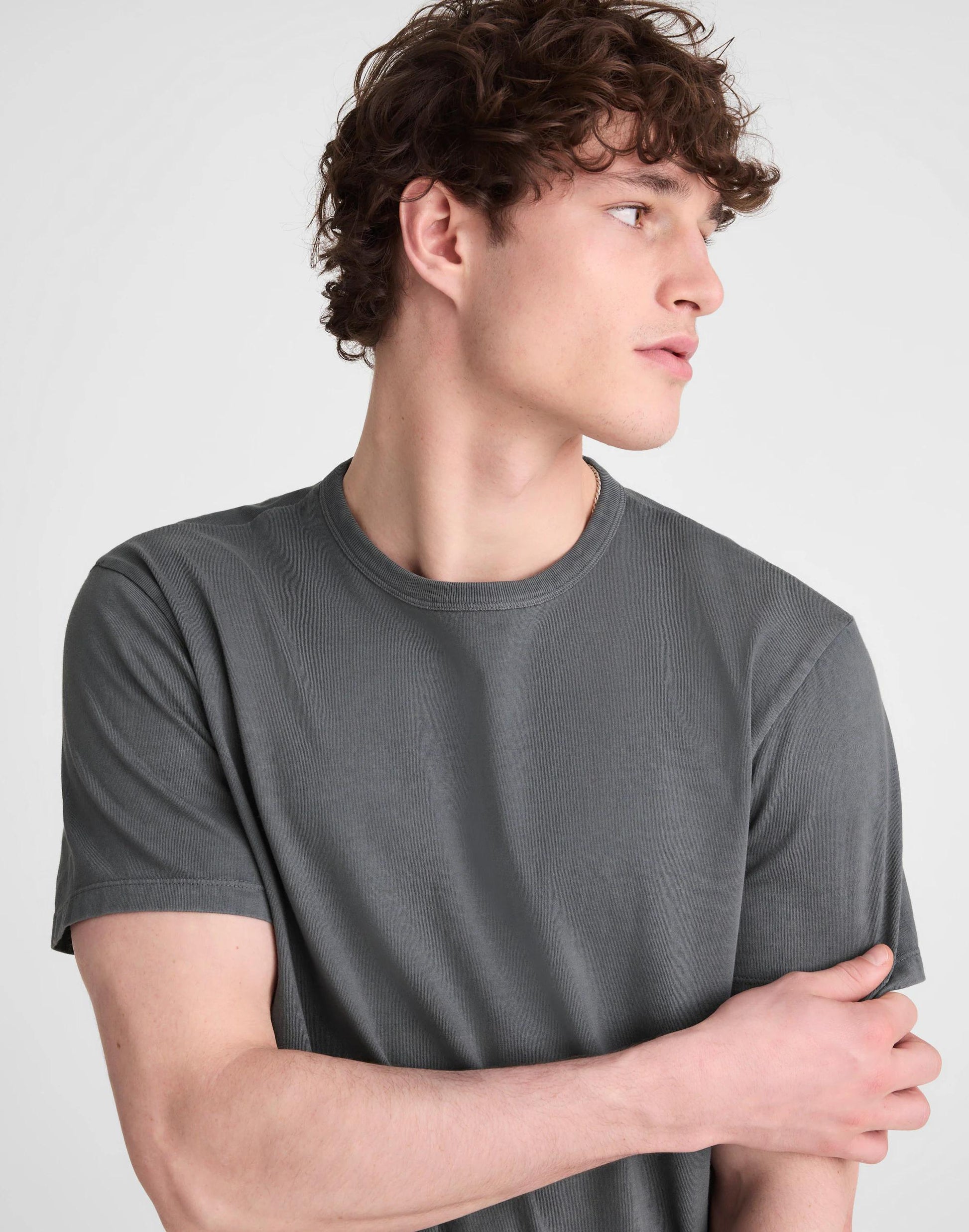 Garment-Dyed Allday Crewneck Tee Stormy Spruce | Madewell