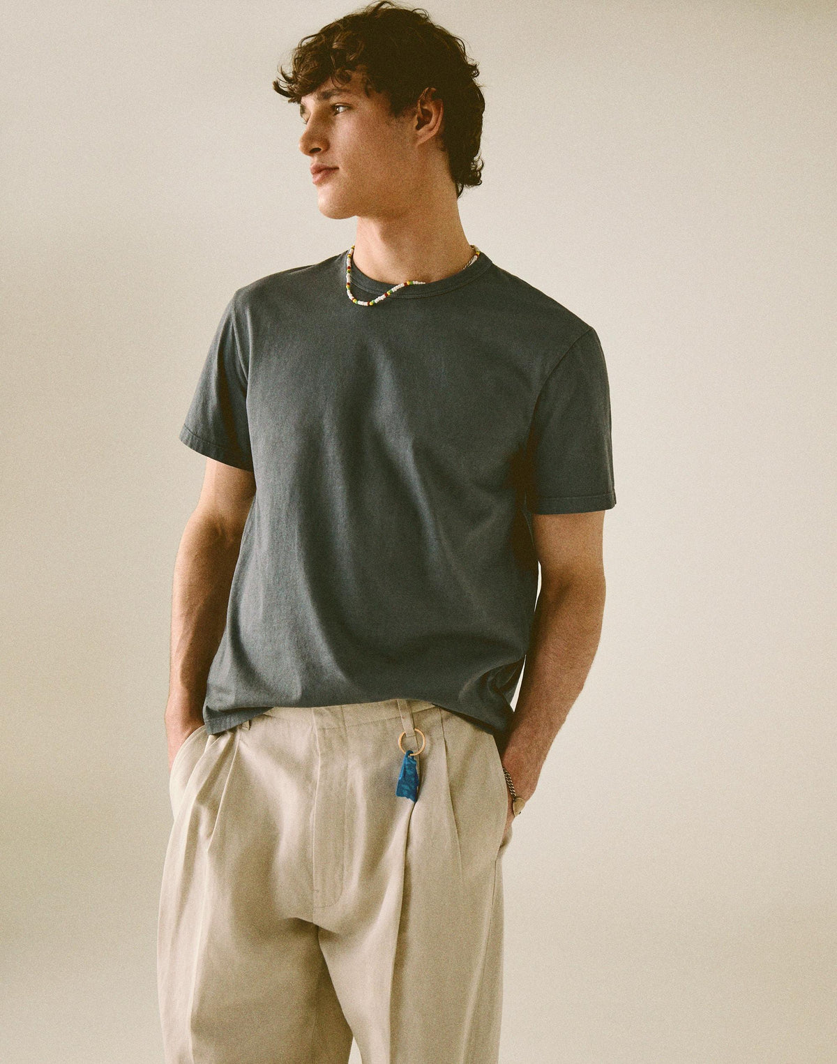 Garment-Dyed Allday Crewneck Tee Stormy Spruce | Madewell