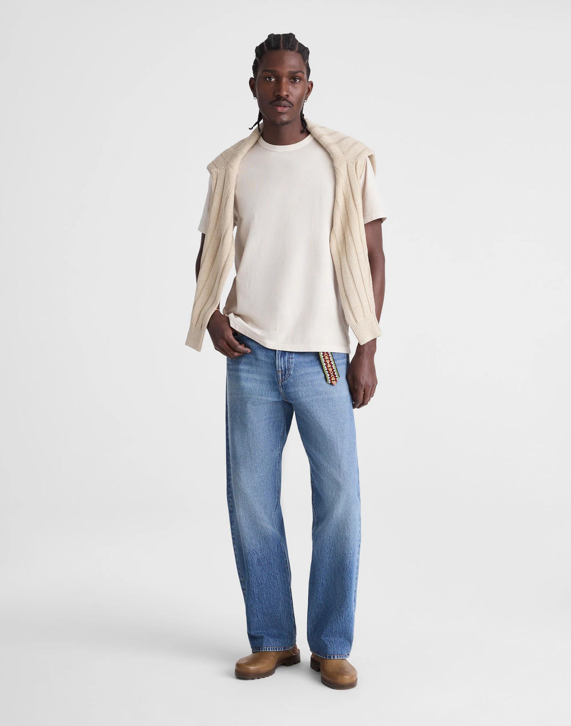 Garment-Dyed Allday Crewneck Tee Form Grey | Madewell