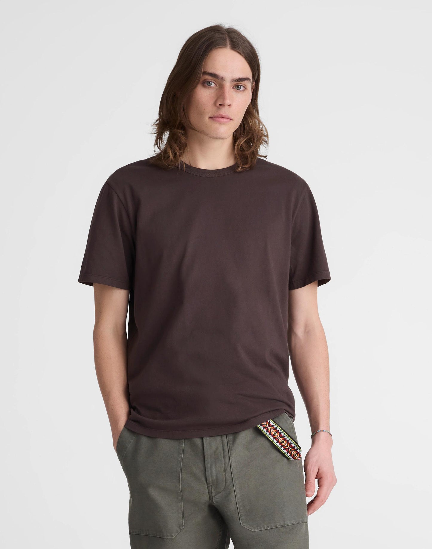 Garment-Dyed Allday Crewneck Tee Dark Brown | Madewell