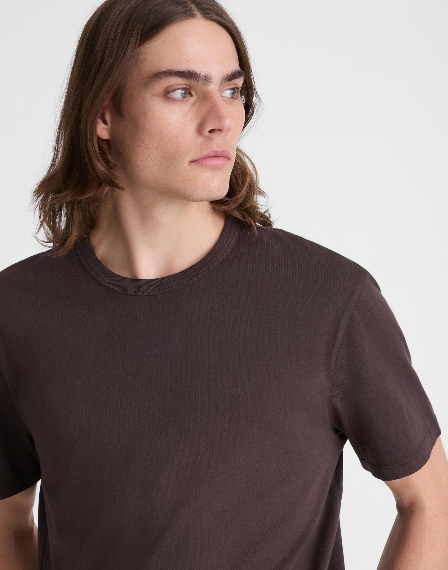 Garment-Dyed Allday Crewneck Tee Dark Brown | Madewell