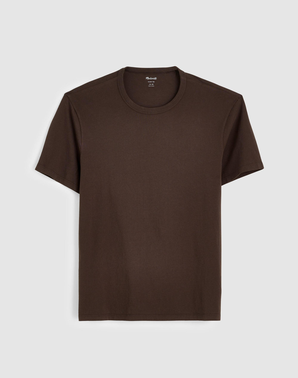 Garment-Dyed Allday Crewneck Tee Dark Brown | Madewell