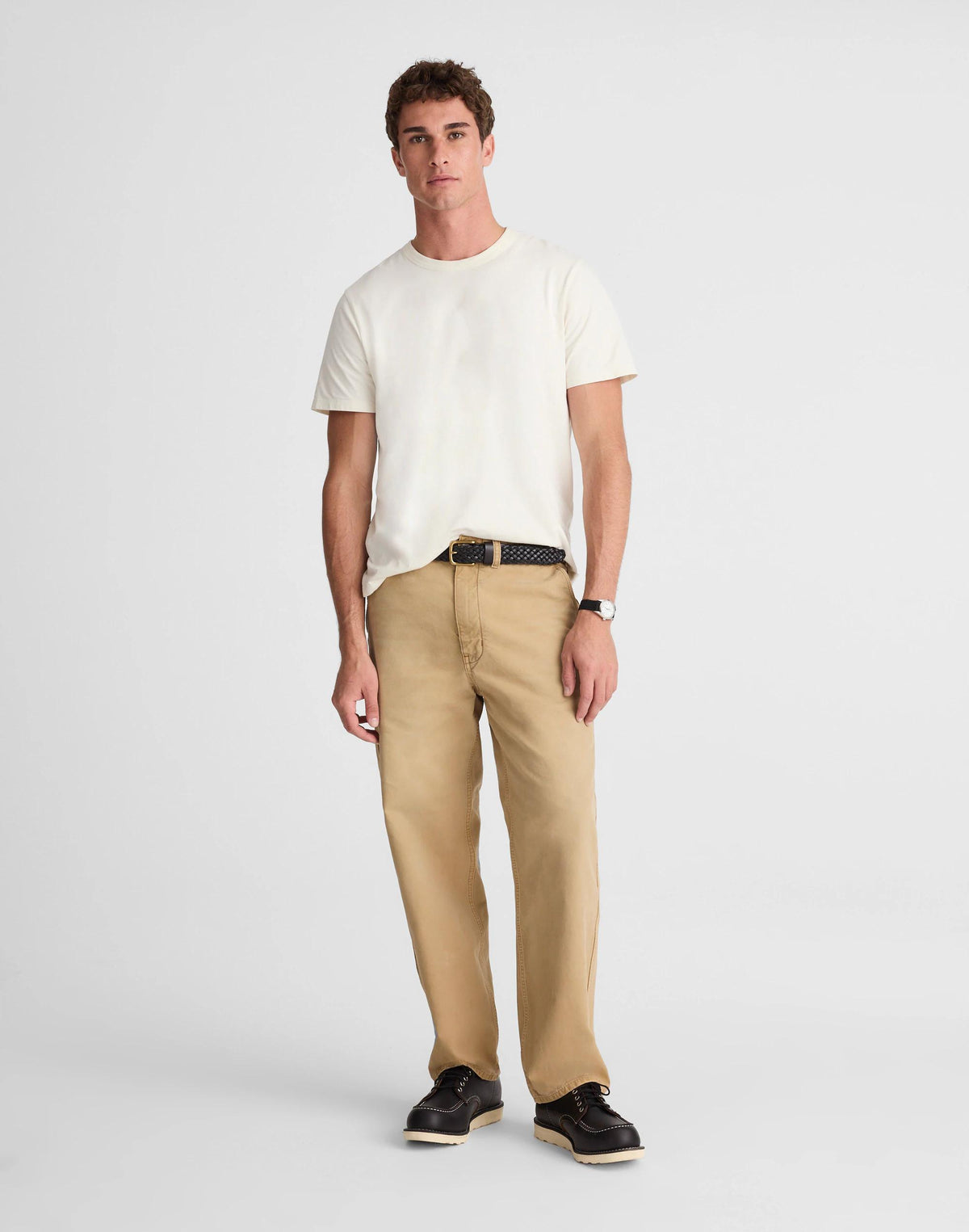 Garment-Dyed Allday Crewneck Tee Soft White | Madewell