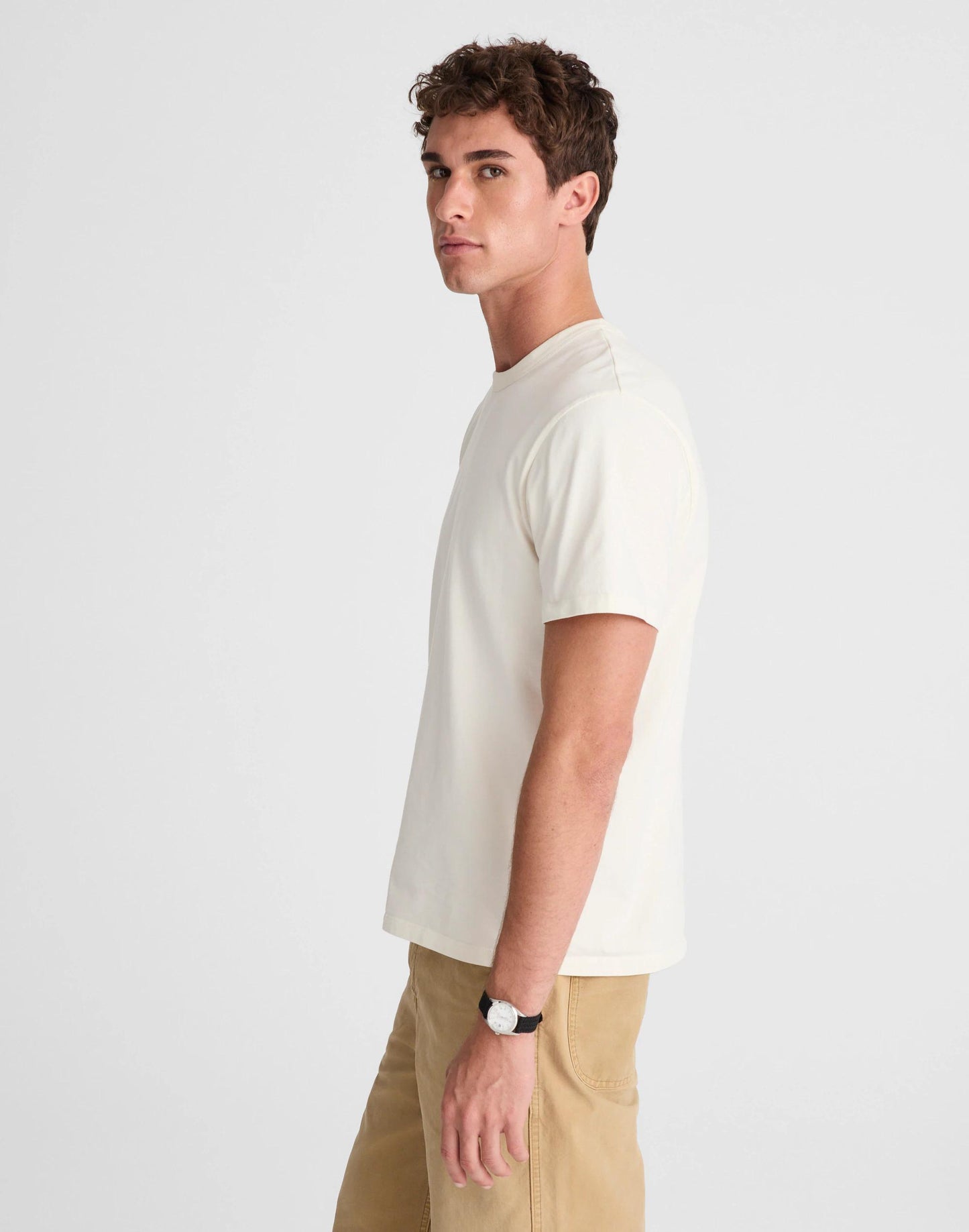 Garment-Dyed Allday Crewneck Tee Soft White | Madewell