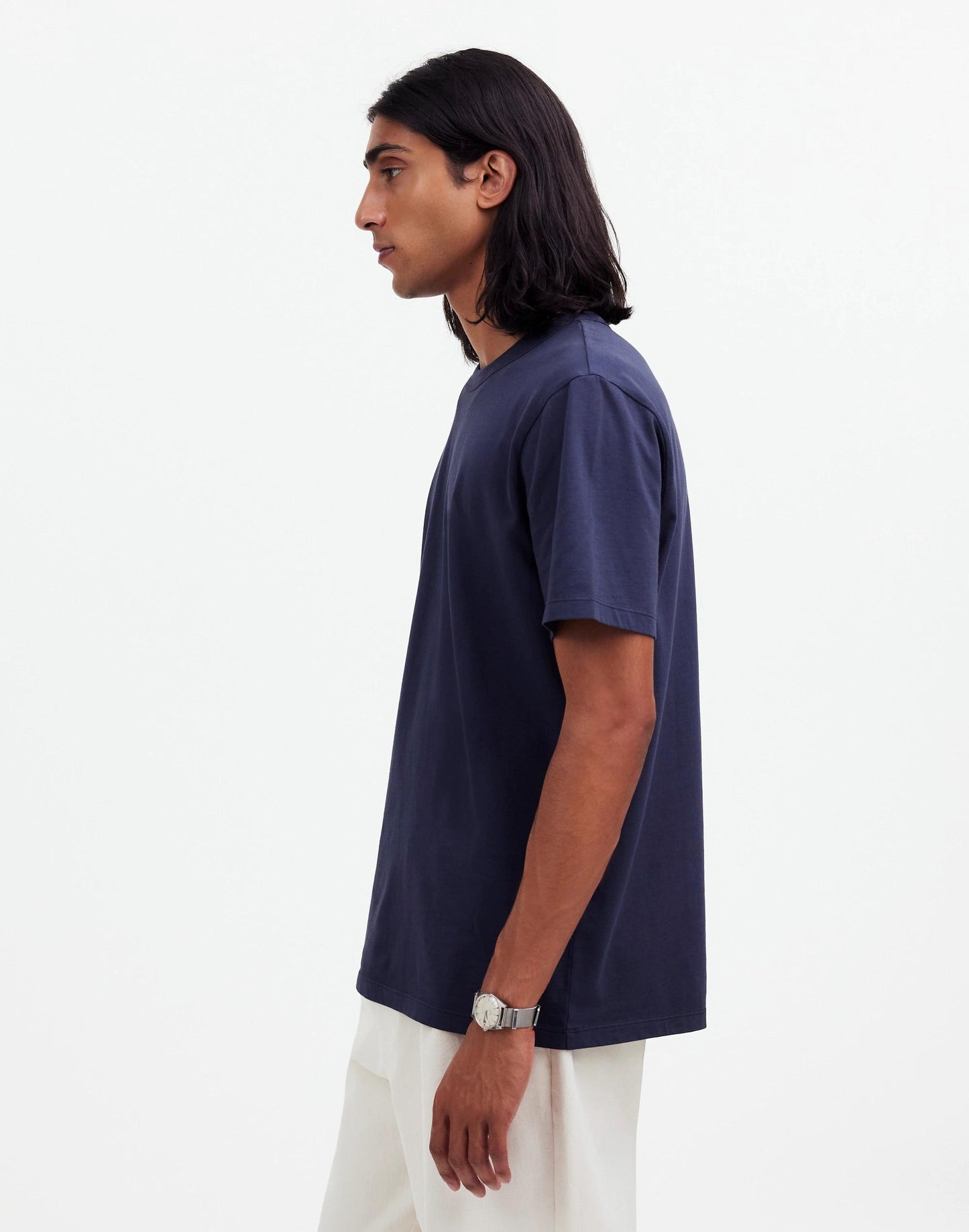 Garment-Dyed Allday Crewneck Tee Twilight | Madewell