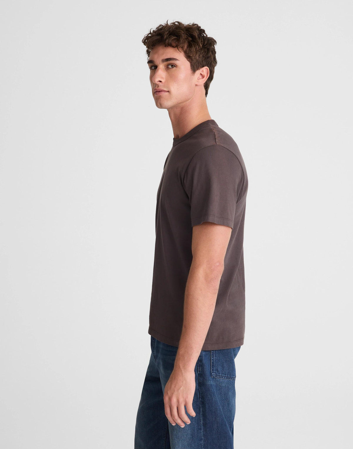 Garment-Dyed Allday Crewneck Tee Black Coal | Madewell