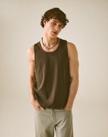 Textured Tank Chocolate | Madewell