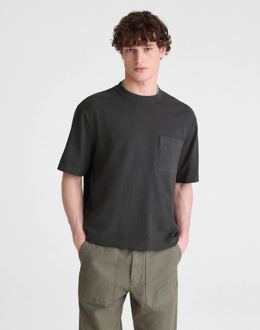 Boxy Pocket Tee in Weekend Slub Coal | Madewell
