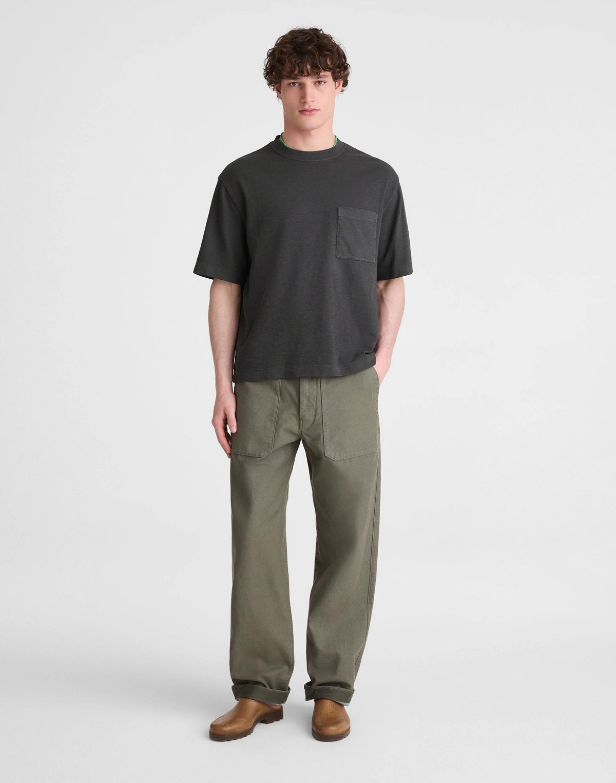 Boxy Pocket Tee in Weekend Slub Coal | Madewell