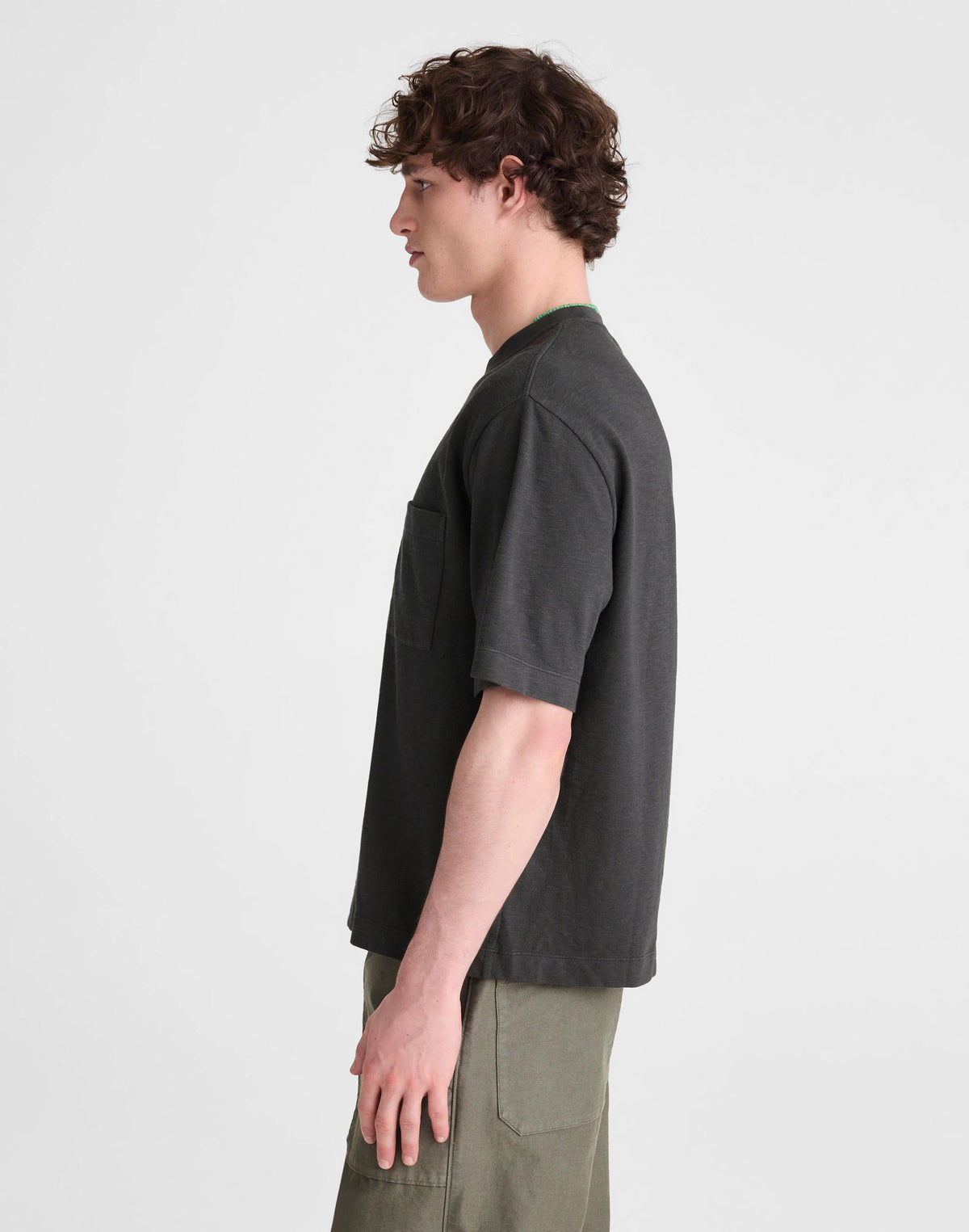 Boxy Pocket Tee in Weekend Slub Coal | Madewell