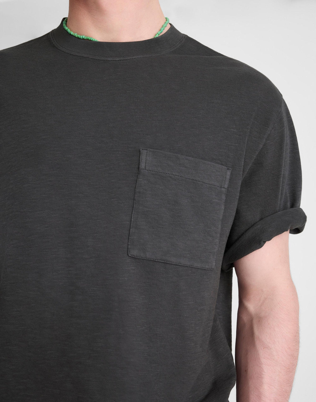 Boxy Pocket Tee in Weekend Slub Coal | Madewell