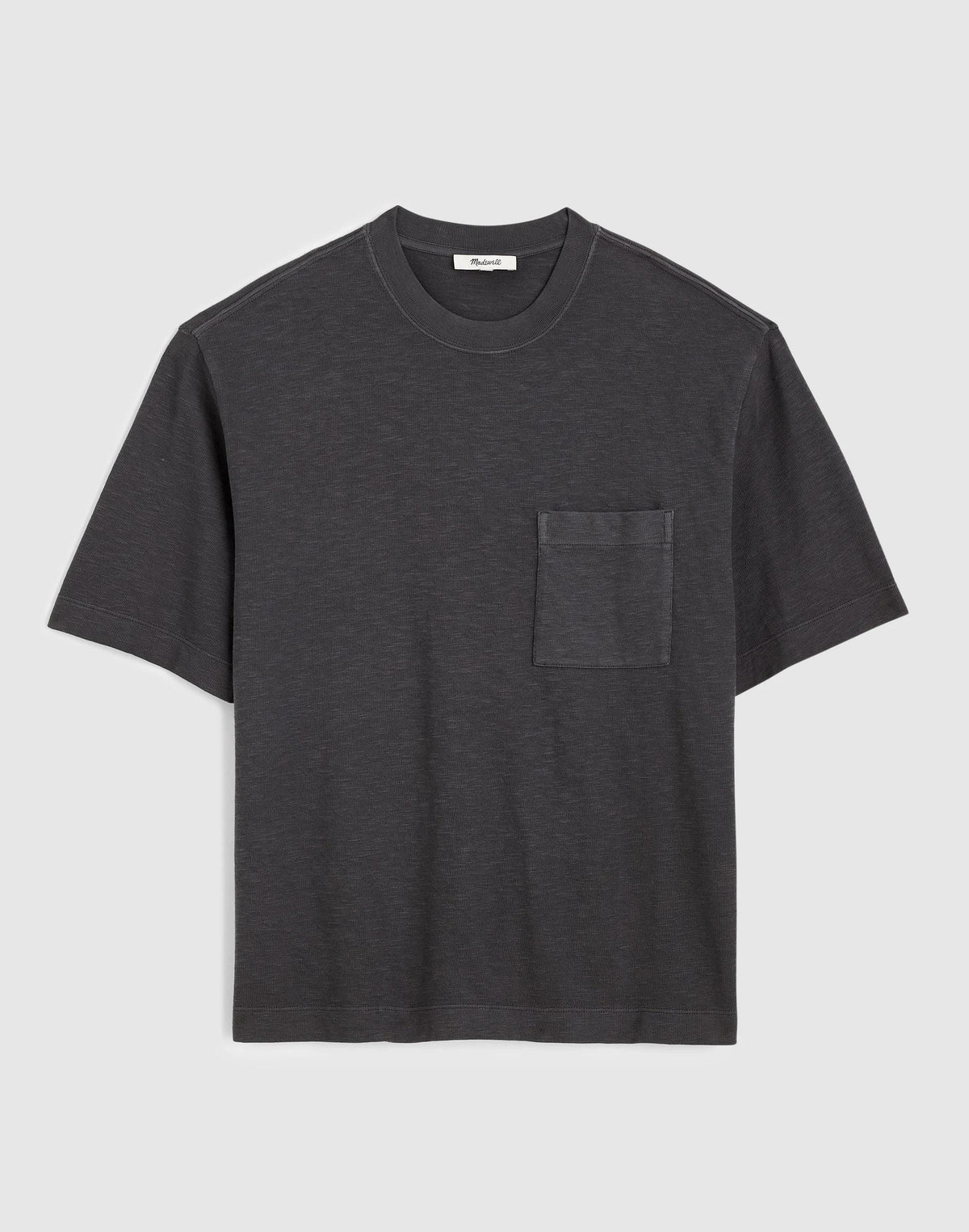 Boxy Pocket Tee in Weekend Slub Coal | Madewell
