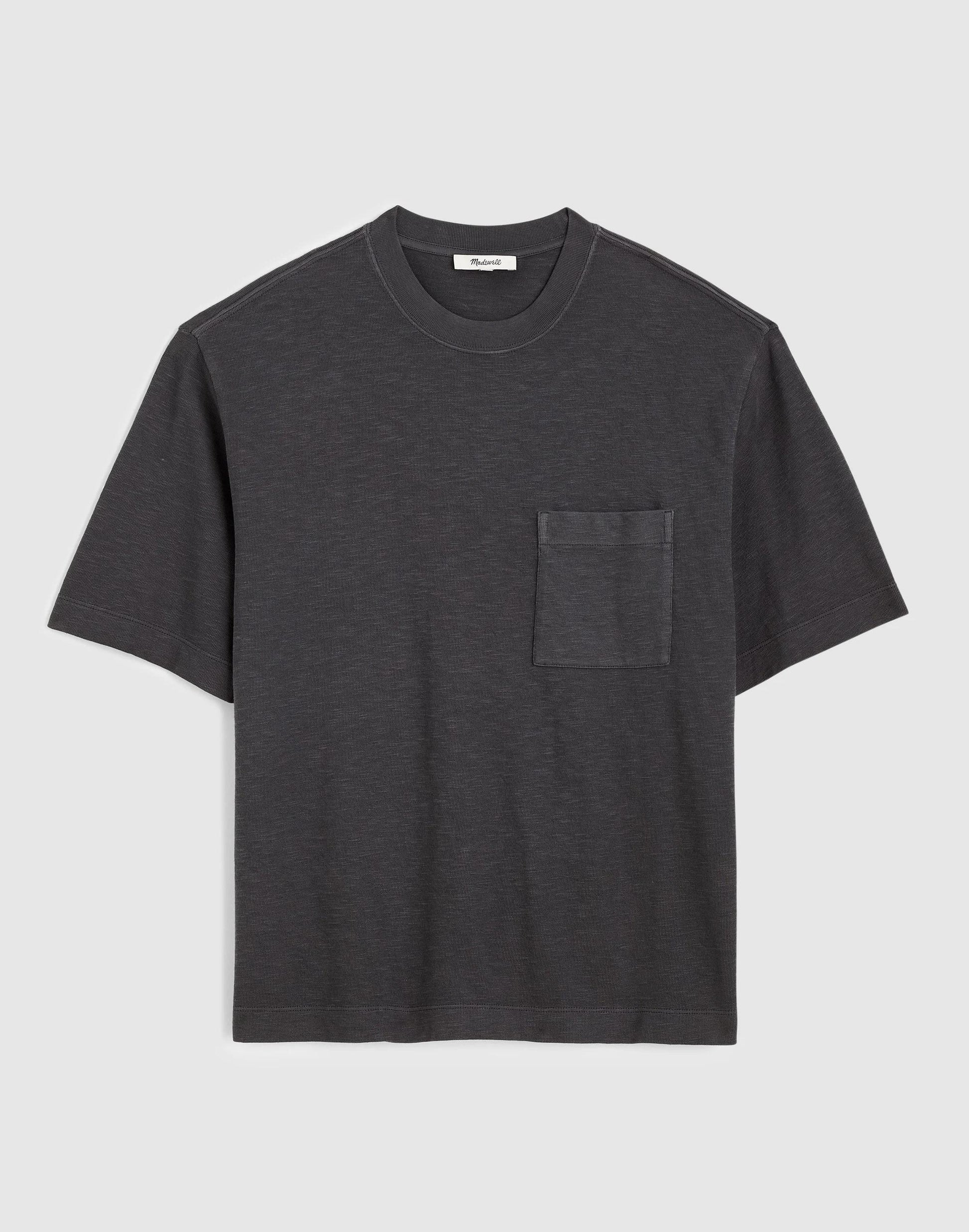 Boxy Pocket Tee in Weekend Slub Coal | Madewell