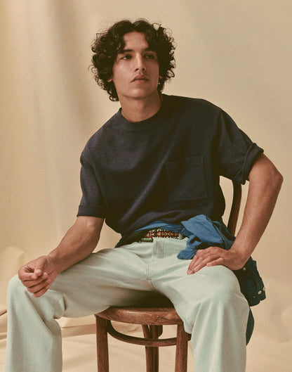 Boxy Pocket Tee in Weekend Slub Coal | Madewell
