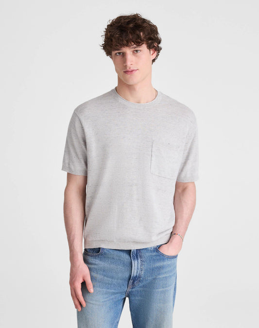 Rollneck Sweater Tee Heather Feather Grey | Madewell