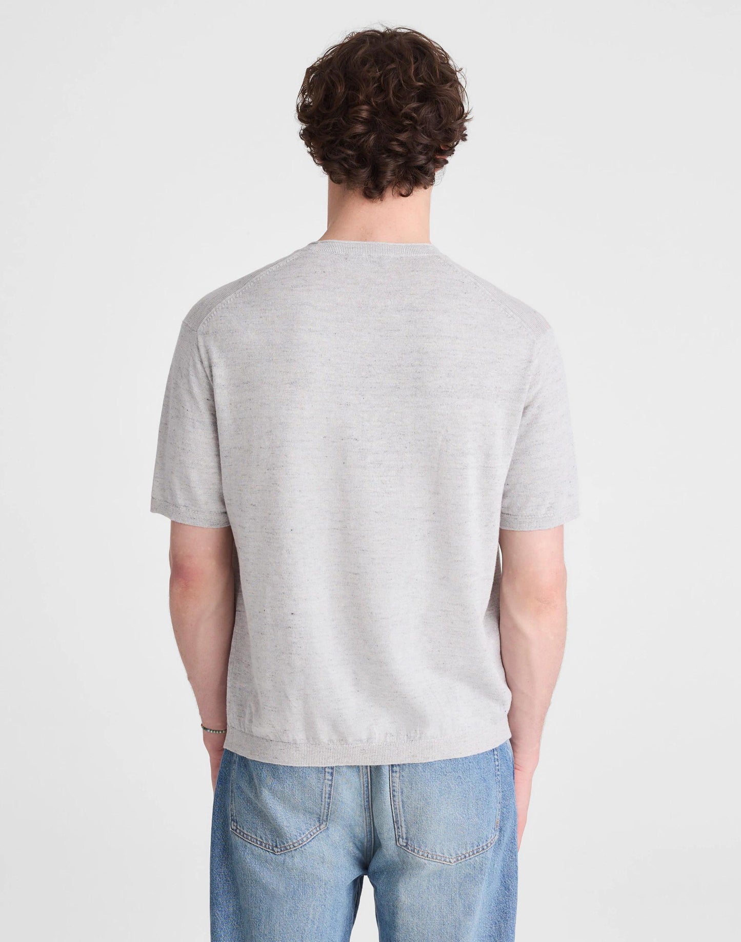 Rollneck Sweater Tee Heather Feather Grey | Madewell