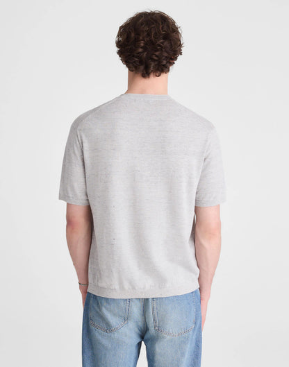 Rollneck Sweater Tee Heather Feather Grey | Madewell