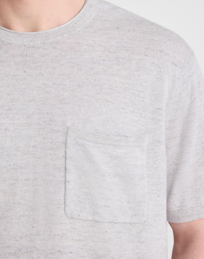 Rollneck Sweater Tee Heather Feather Grey | Madewell