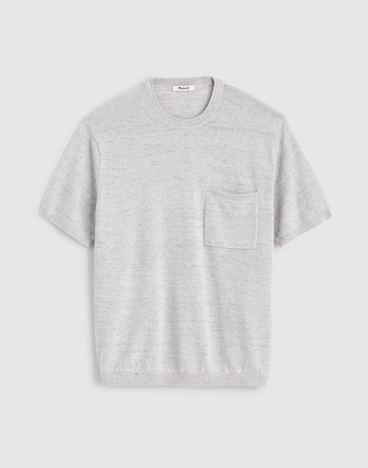 Rollneck Sweater Tee Heather Feather Grey | Madewell