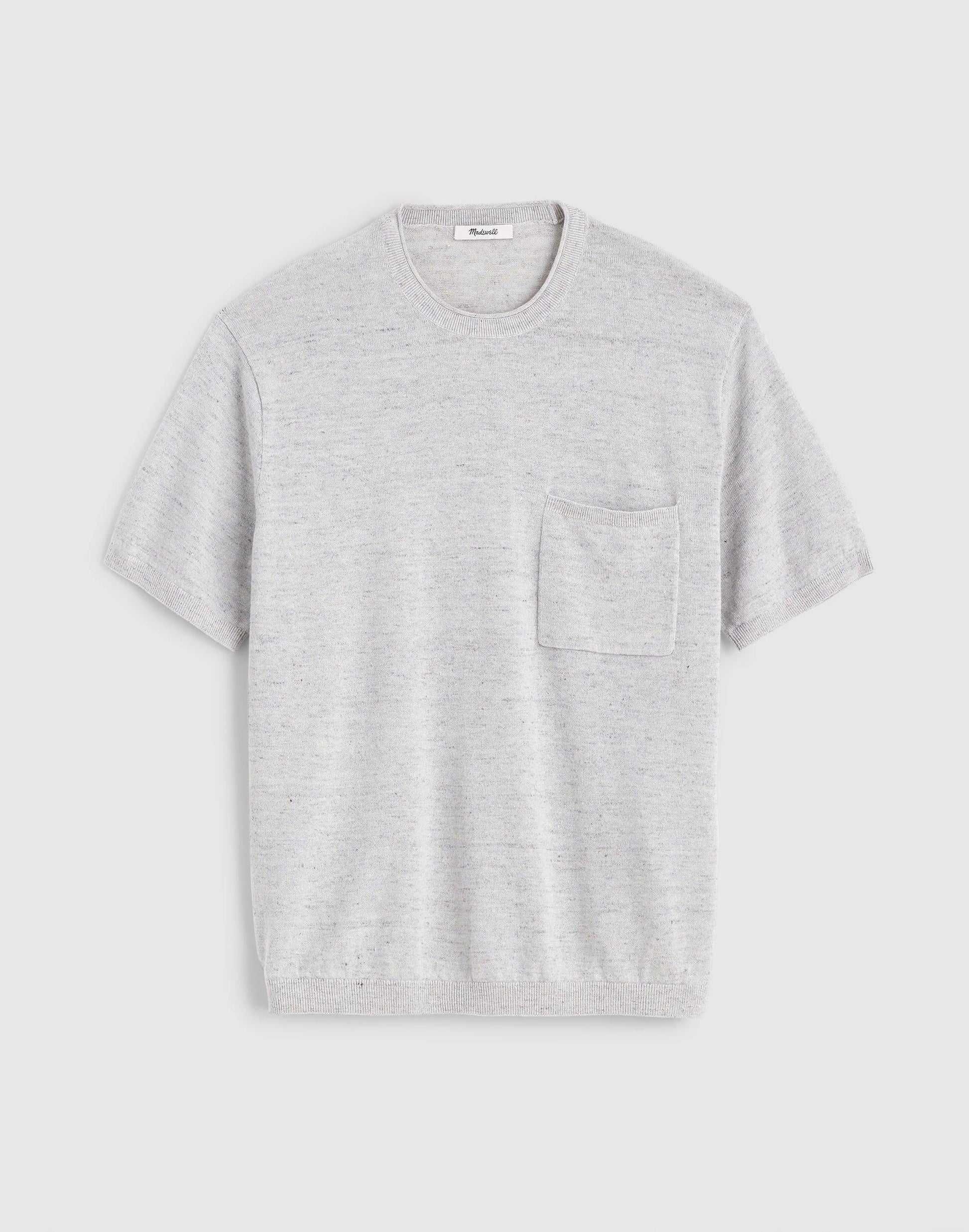 Rollneck Sweater Tee Heather Feather Grey | Madewell