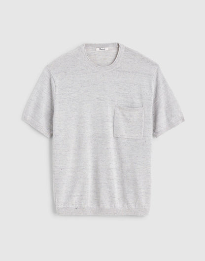 Rollneck Sweater Tee Heather Feather Grey | Madewell