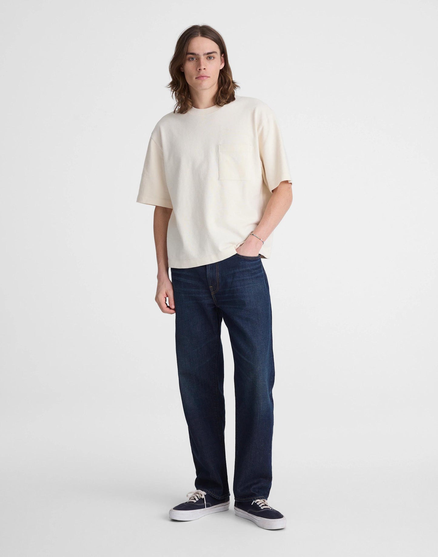 Boxy Pocket Tee in Weekend Slub Natural Seeded | Madewell