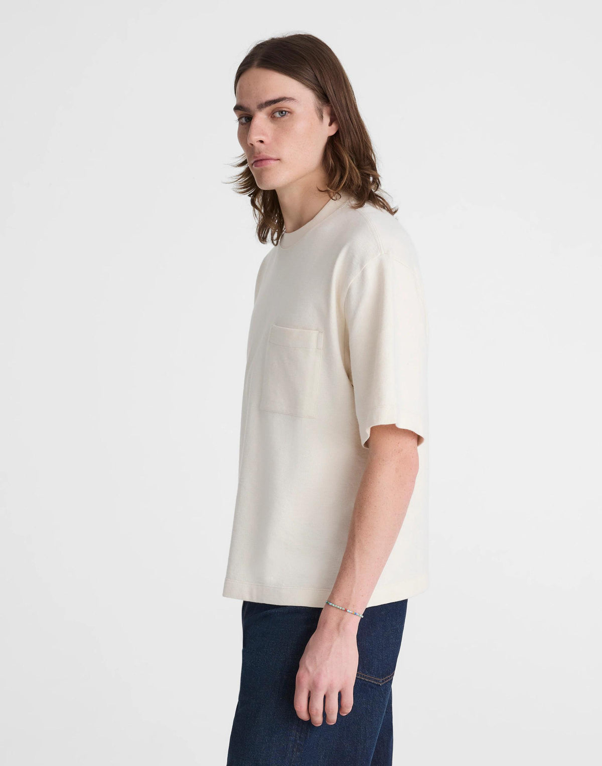 Boxy Pocket Tee in Weekend Slub Natural Seeded | Madewell