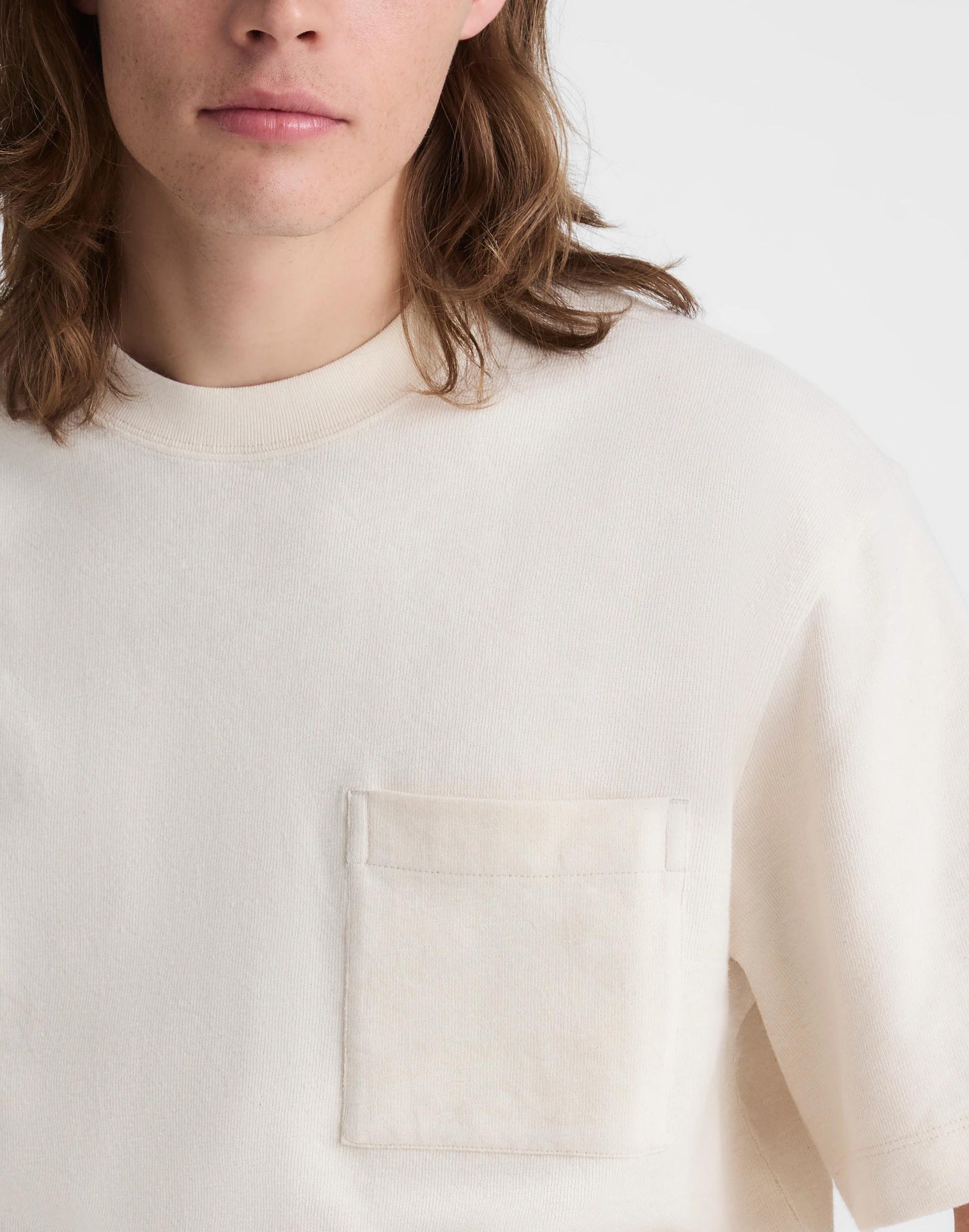 Boxy Pocket Tee in Weekend Slub Natural Seeded | Madewell