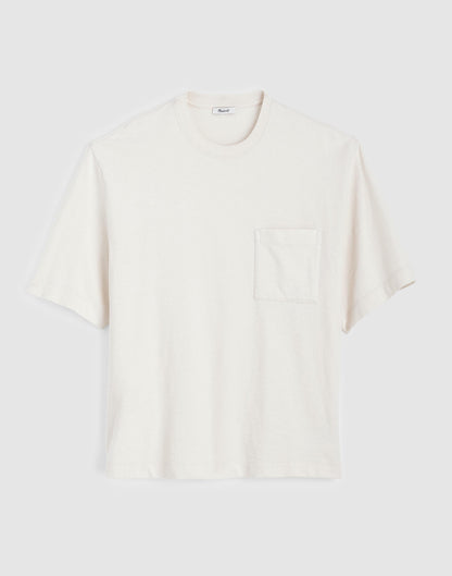 Boxy Pocket Tee in Weekend Slub Natural Seeded | Madewell