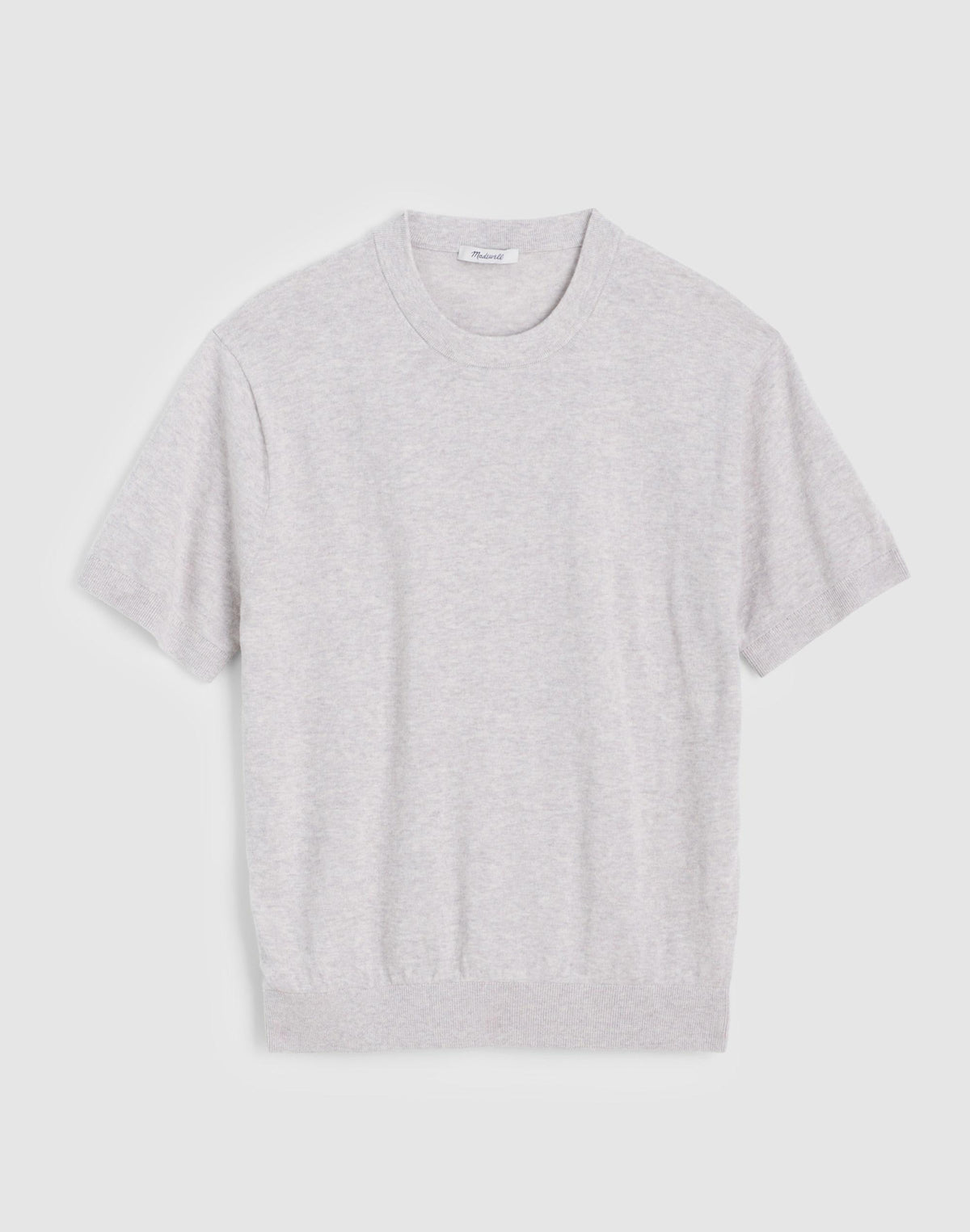 Crewneck Sweater Tee in Everyday Cotton Heather Pewter | Madewell