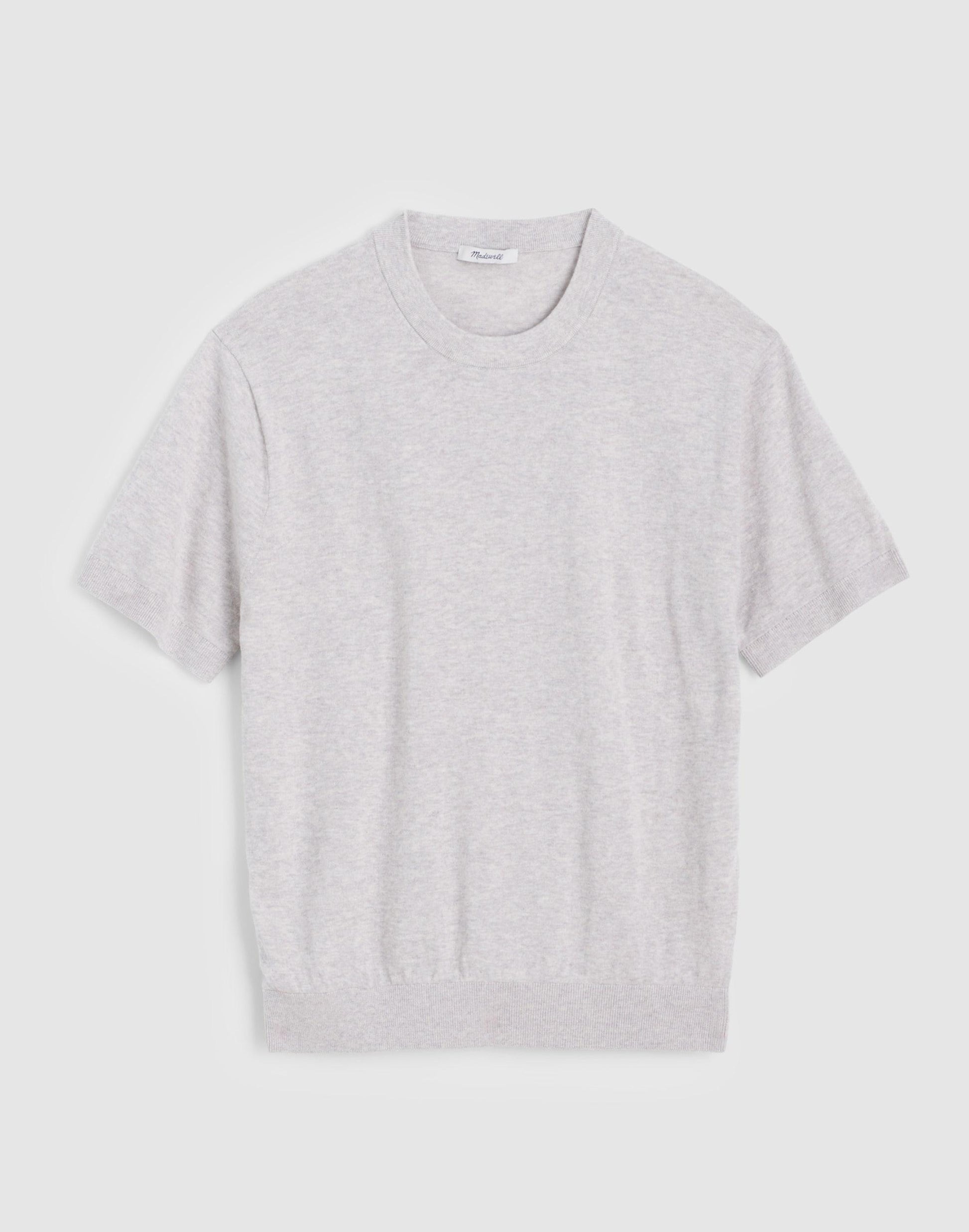 Crewneck Sweater Tee in Everyday Cotton Heather Pewter | Madewell