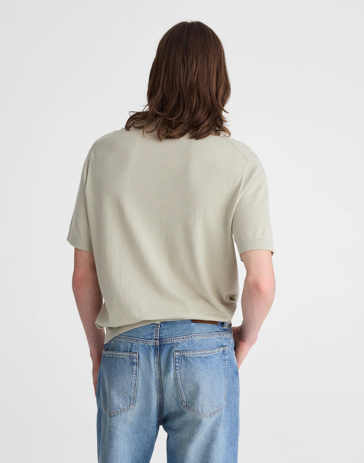 Crewneck Sweater Tee in Everyday Cotton Dusty Celadon | Madewell