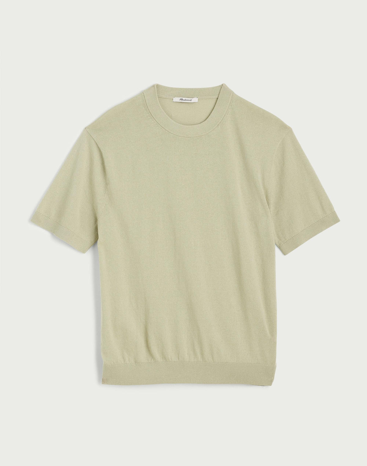 Crewneck Sweater Tee in Everyday Cotton Dusty Celadon | Madewell