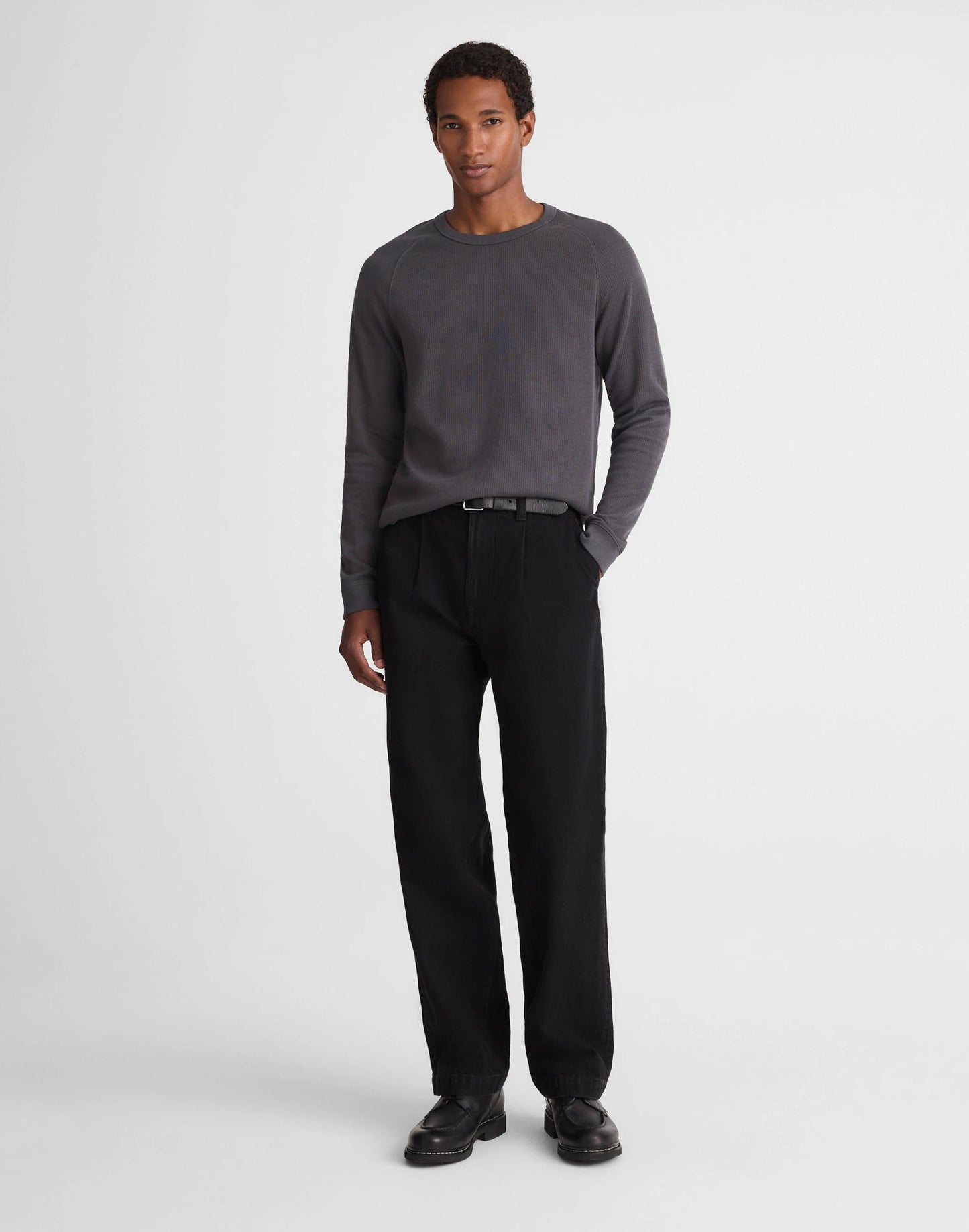Thermal Long-Sleeve Tee Coal | Madewell