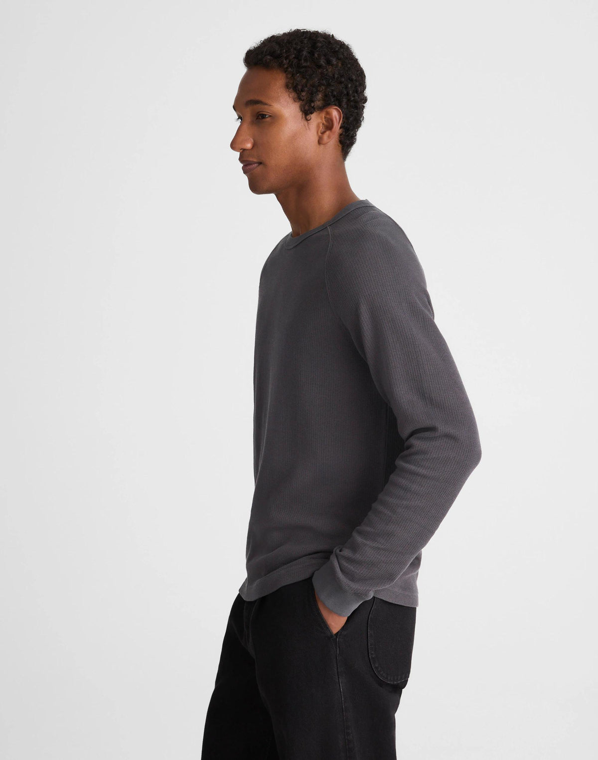 Thermal Long-Sleeve Tee Coal | Madewell