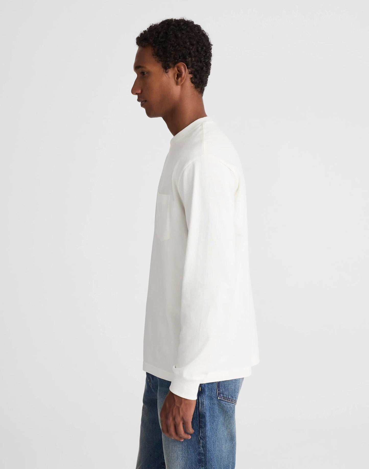 The Long-Sleeve Vintage Pocket Tee Soft White | Madewell