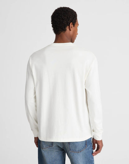 The Long-Sleeve Vintage Pocket Tee Soft White | Madewell