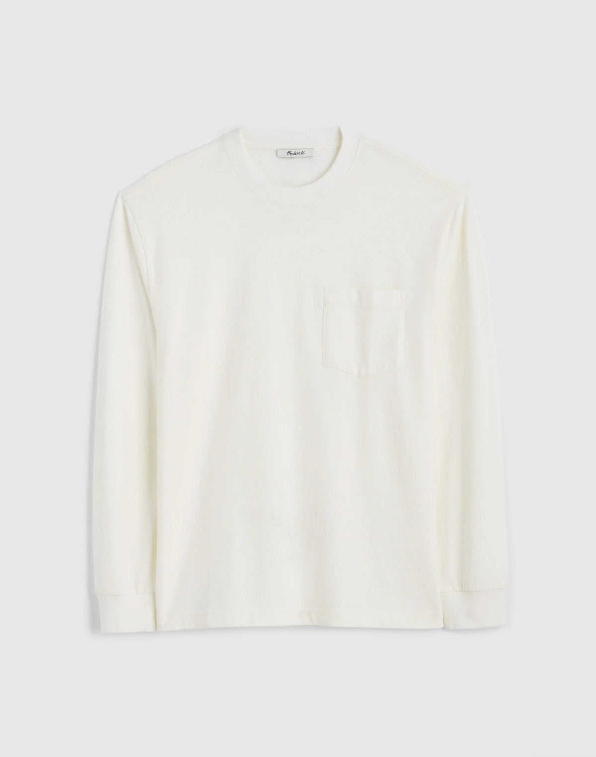 The Long-Sleeve Vintage Pocket Tee Soft White | Madewell