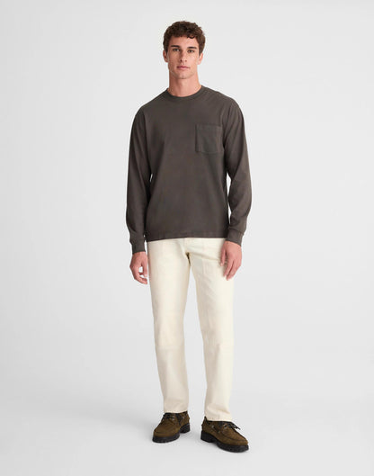 The Long-Sleeve Vintage Pocket Tee Almost Black | Madewell