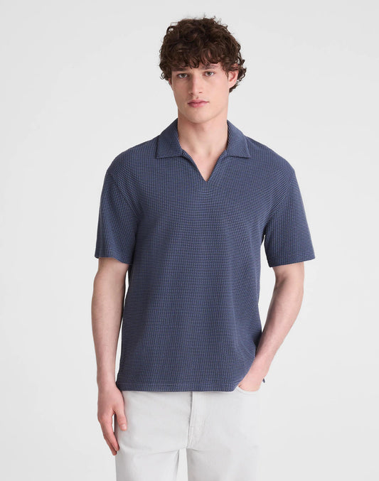 Skipper Polo in Jacquard Heirloom Blue Overdye Stripe | Madewell