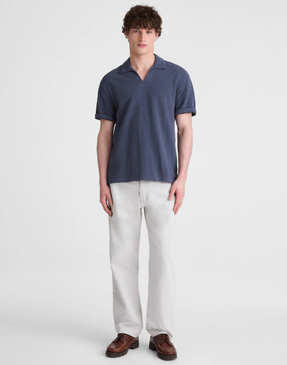 Skipper Polo in Jacquard Heirloom Blue Overdye Stripe | Madewell