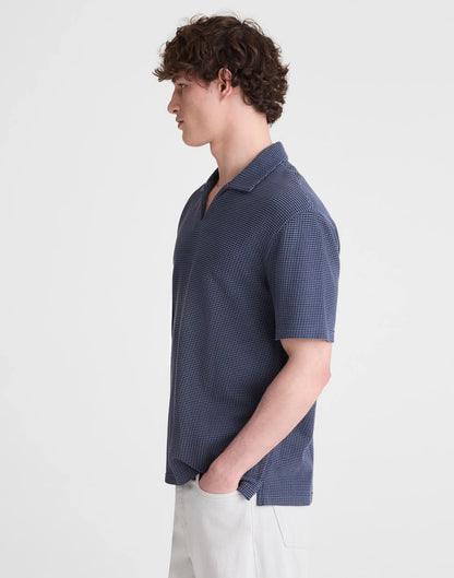 Skipper Polo in Jacquard Heirloom Blue Overdye Stripe | Madewell