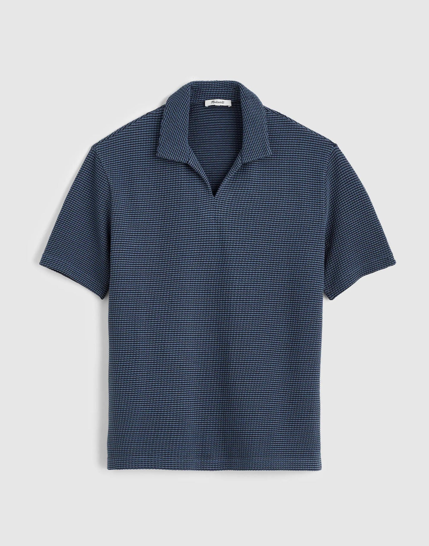 Skipper Polo in Jacquard Heirloom Blue Overdye Stripe | Madewell