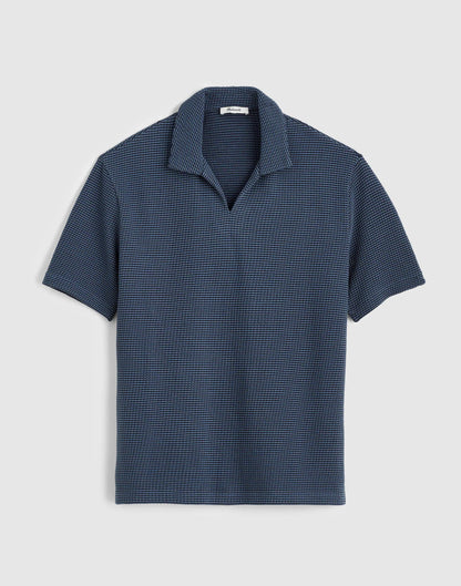 Skipper Polo in Jacquard Heirloom Blue Overdye Stripe | Madewell