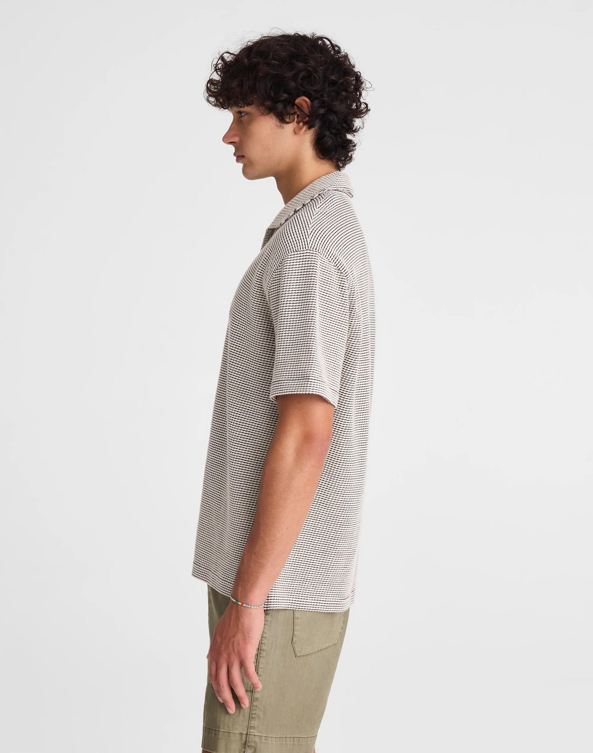 Skipper Polo in Jacquard Toasted Cashew | Madewell