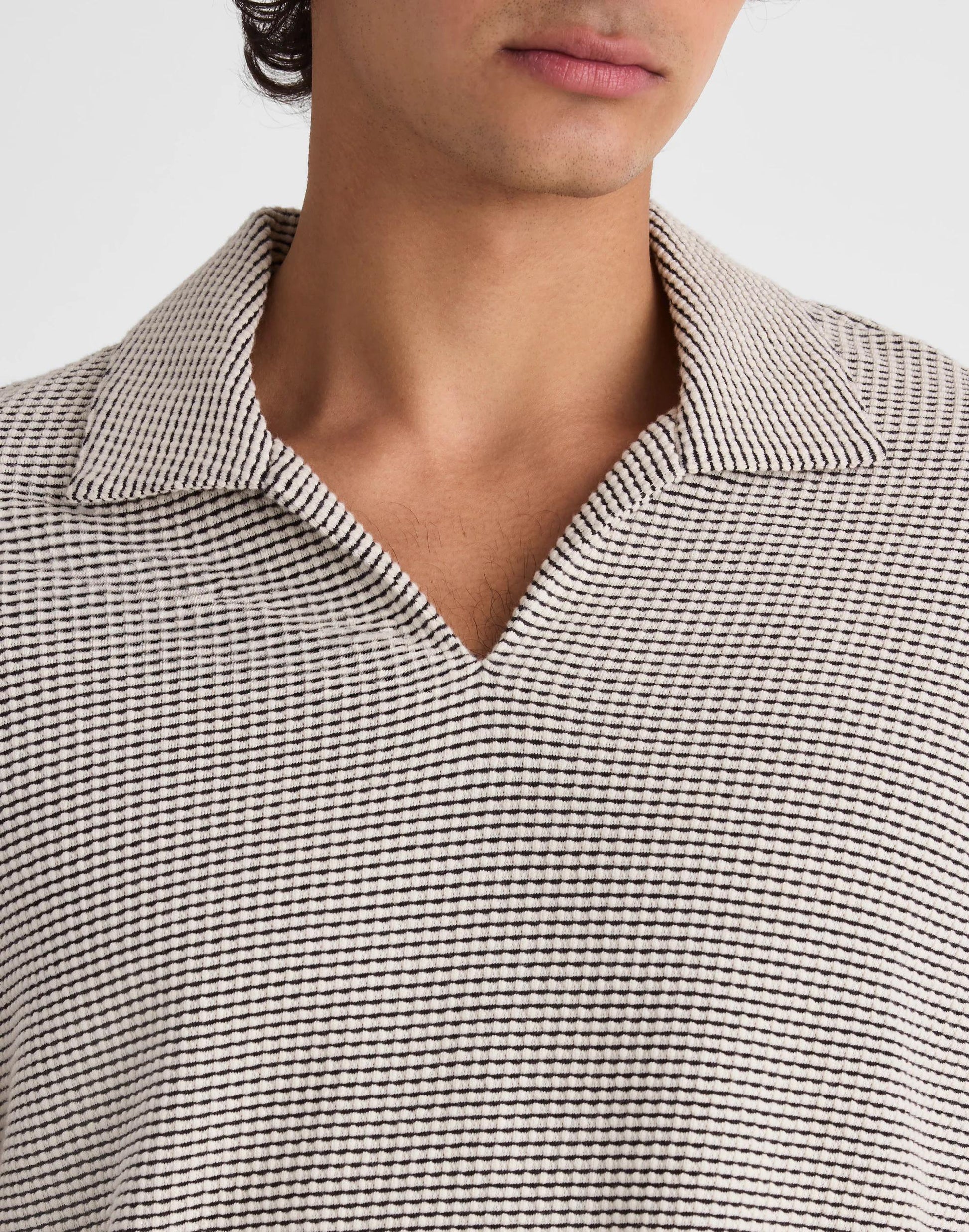 Skipper Polo in Jacquard Toasted Cashew | Madewell
