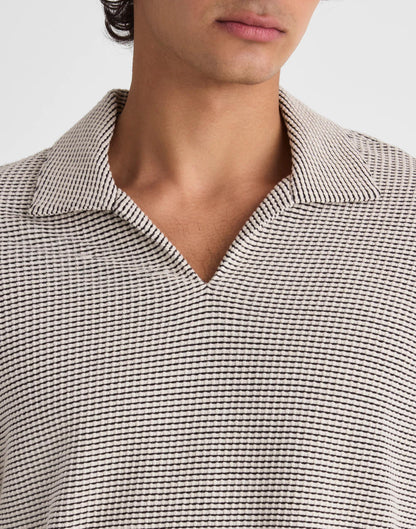 Skipper Polo in Jacquard Toasted Cashew | Madewell